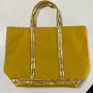 Vanessa Bruno Medium Canvas and Sequins Cabas Tote Bags